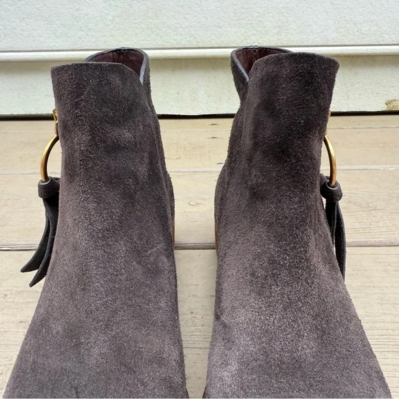 See by Chloe suede Louise ankle booties in Dark Brown size 37 - Picture 6 of 16